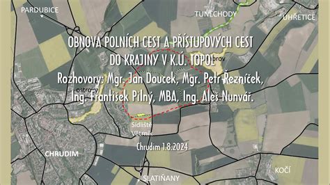 mapa s vyznačením pozemku a přístupových cest v Kroměříži