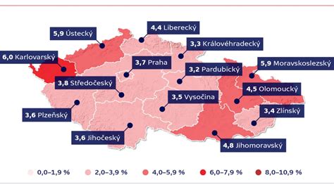 Mapa znázorňující největší zájem investorů o lokality v krajích