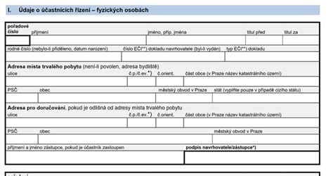 Grafické znázornění procesu zápisu věcného břemene do katastru nemovitostí