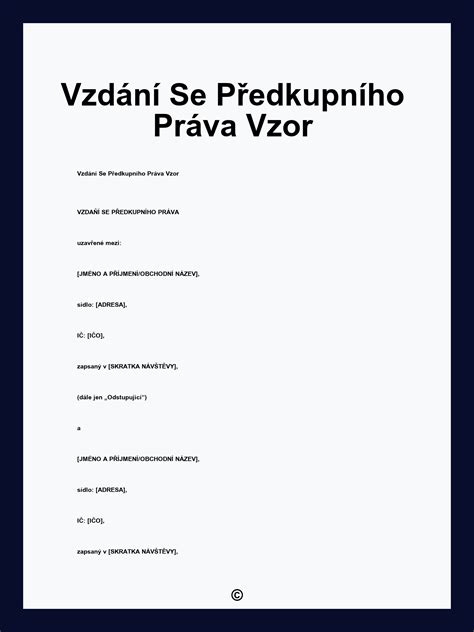 Ilustrace znázorňující princip předkupního práva mezi spoluvlastníky