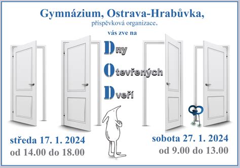 Ilustrace kalendáře s označenými dny otevřených dveří a symbolem slevy
