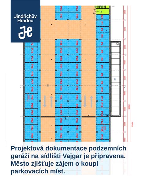 Vizualizace různých typů parkovacích míst a garáží