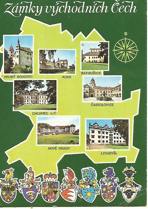 Mapa Východních Čech s vyznačenými lokalitami nabízených pozemků