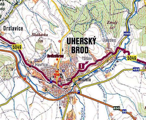 mapa Ostravy s vyznačenými městskými částmi