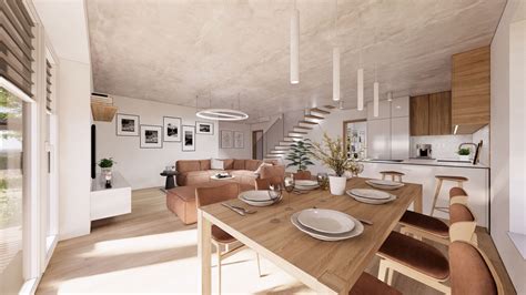 Vizualizace luxusních nemovitostí nabízených realitními kancelářemi.
