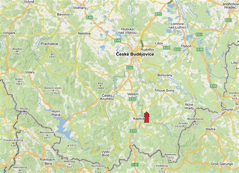 mapa lokalizace Blansko u Kaplice