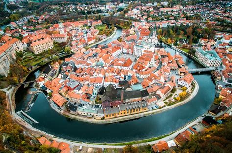 Pohled na malebné město Český Krumlov