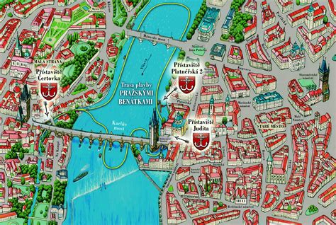 mapa pražských mostů s vyznačenými opravami