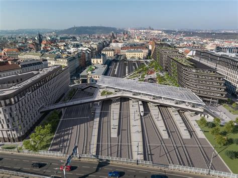 vizualizace platformy nad Masarykovým nádražím v Praze