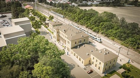 vizualizace rekonstrukce nádraží ve Františkových Lázních
