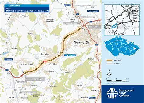 Mapa úseku D48: MÚK Bělotín - Rybí II. etapa