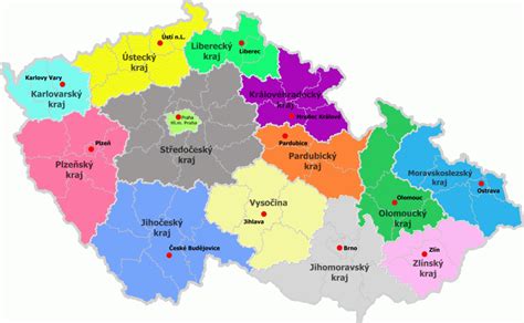 Mapa České republiky s vyznačeným Středočeským krajem a okolím Votic