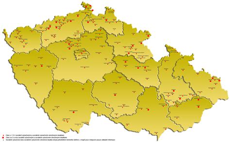 Mapa Hronova s vyznačenými lokalitami