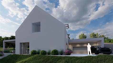 architekt pracující na návrhu rodinného domu