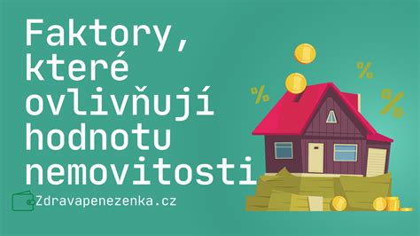 Infografika s přehledem klíčových faktorů ovlivňujících cenu nemovitosti.