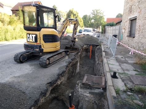 schéma dodržení bezpečných vzdáleností pro stavební výkopy u veřejných komunikací