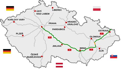 mapa s vyznačeným umístěním logistického parku u letiště Brno a dálnice D1