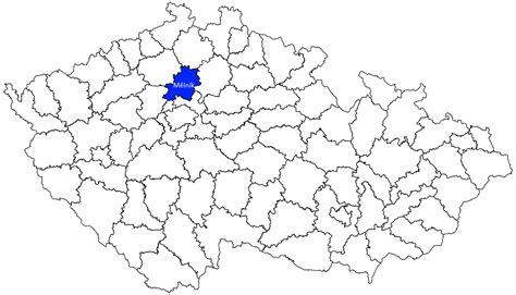 Mapa s vyznačeným sídlem společnosti v Sedlčanech