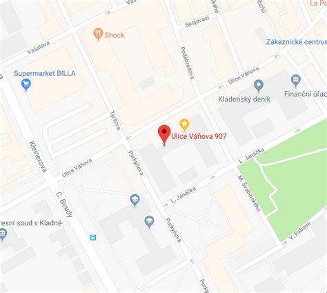 Mapa se sídlem společenství vlastníků v ulici Podlesí II ve Zlíně