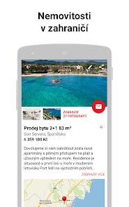 Snímek obrazovky mobilní aplikace Sreality.cz s mapou nemovitostí