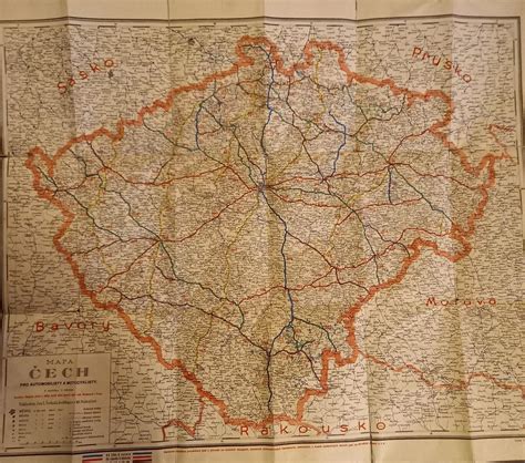 Mapa Čech od Johanna Crigingera.