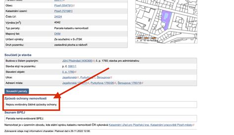 příklad výpisu z katastru nemovitostí s označením stavební parcely