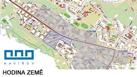 mapa s vyznačeným komerčním pozemkem v centru města