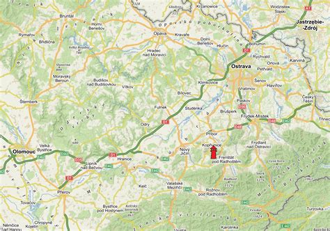 mapa Kopřivnice