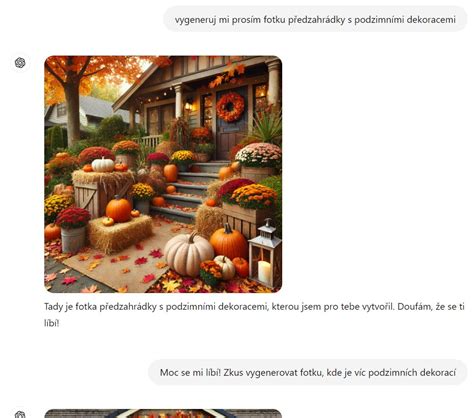 ilustrace interiéru s podzimními dekoracemi