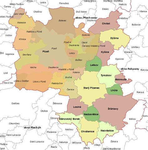 mapa katastrálních území Hajniště u Duchcova a Domaslavice s vyznačenými pozemky