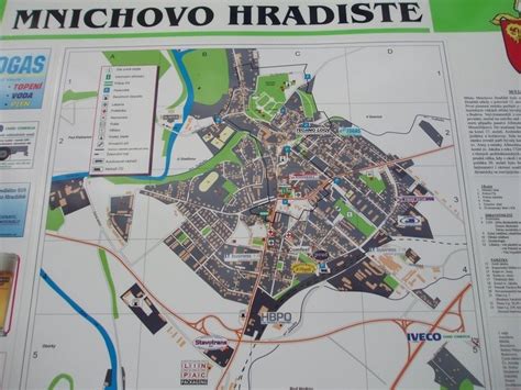 Mapa Mnichova Hradiště s vyznačenými rozvojovými zónami