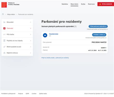 Rozhraní Portálu Pražana pro připomínkování