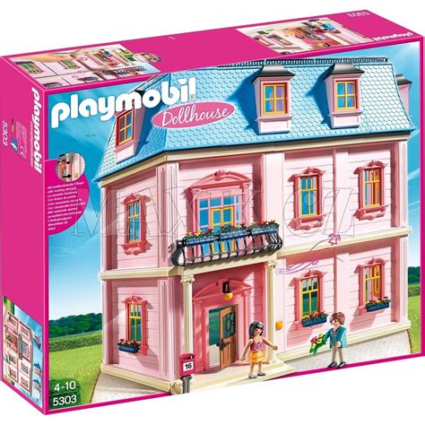 exteriér velkého rodinného domu Playmobil s funkčním zvonkem