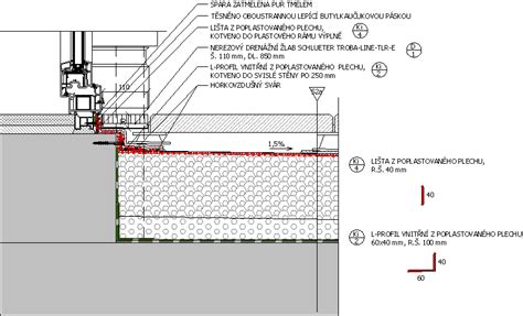 Detail návaznosti terasy na vstup do bytové jednotky