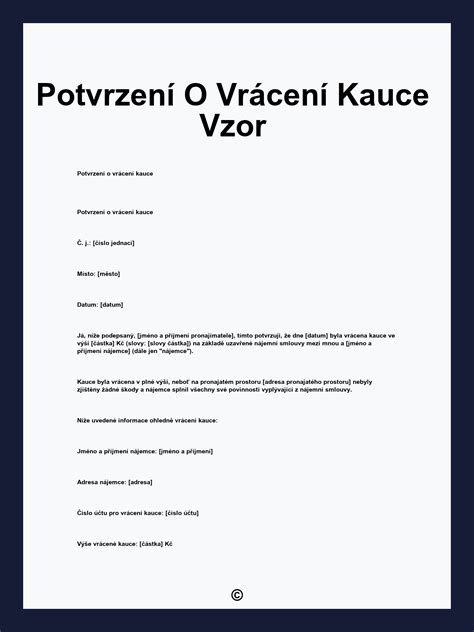 schéma vysvětlující účel a mechanismus vratné kauce