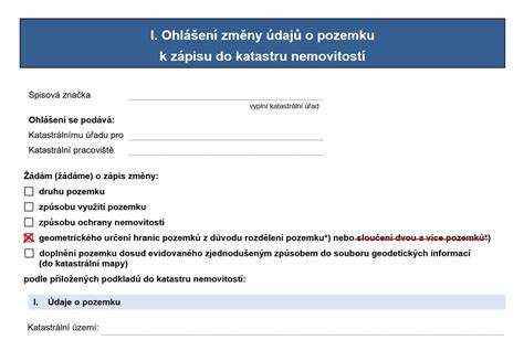 Schéma procesu rozdělení pozemku a zápisu do katastru