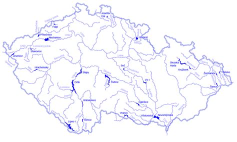 mapa vodních ploch v ČR