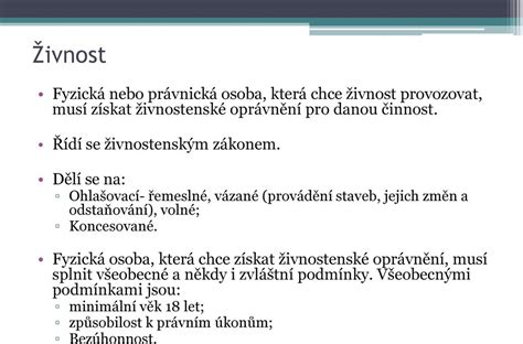 Fyzická osoba, která chce podnikat, musí splnit základní podmínky jako věk 18 let a bezúhonnost.