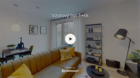Screenshot virtuální prohlídky bytu na Flatio
