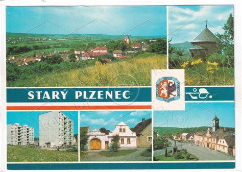 panoramatický pohled na Starý Plzenec s hradem Radyně v pozadí