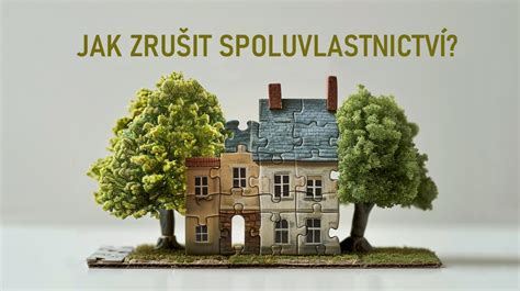 Ilustrace podílového spoluvlastnictví nemovitosti s vyznačenými ideálními podíly.