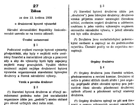 Obr. 2: Zákon 27/1959 Sb. o družstevní bytové výstavbě.