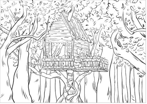 ilustrace srubu v lese
