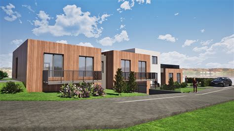 architektonická vizualizace budovy chráněného bydlení