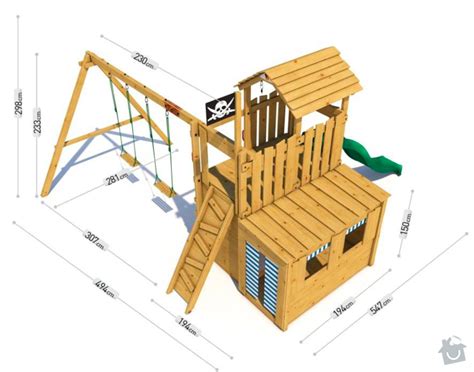 Příklad 3D vizualizace dětského hřiště před jeho realizací