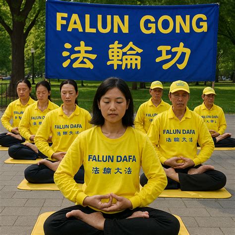 Ilustrační obrázek znázorňující symboliku Falun Gong