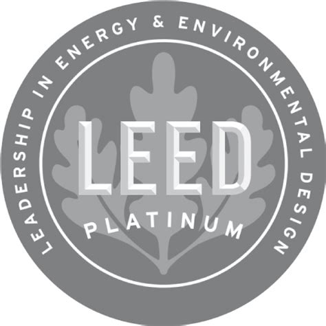 Logo certifikátu LEED Platinum a Zodpovědná firma.