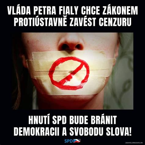 Ilustrace znázorňující svobodu slova a cenzuru