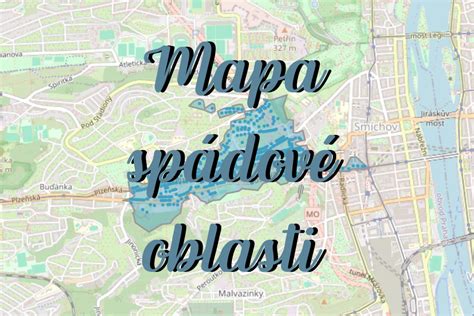 Mapa Brna-Bystrce s vyznačením polohy obchodního centra JAVOR a jeho spádové oblasti