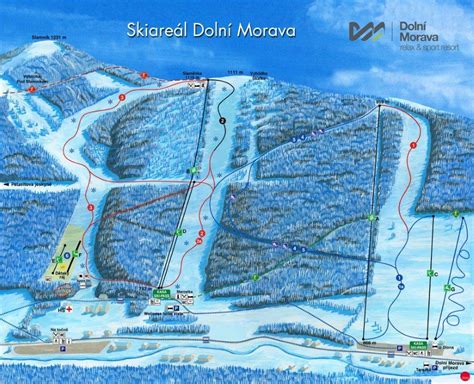 Mapa s vyznačením lokality Dolní Morava a okolí
